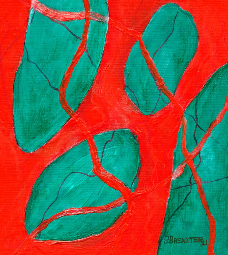 Abstract Organic Flow by Janine Brewster — canvas wall art