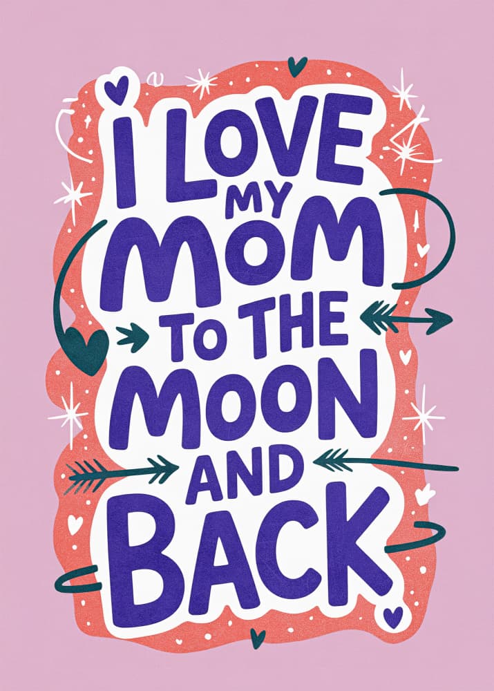 Love Mom To The Moon by Old Artists Studio IV — canvas wall art