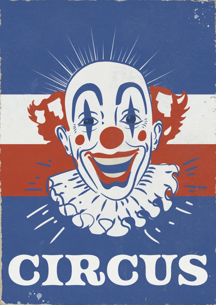 Classic Circus Clown by Nicholas — canvas wall art