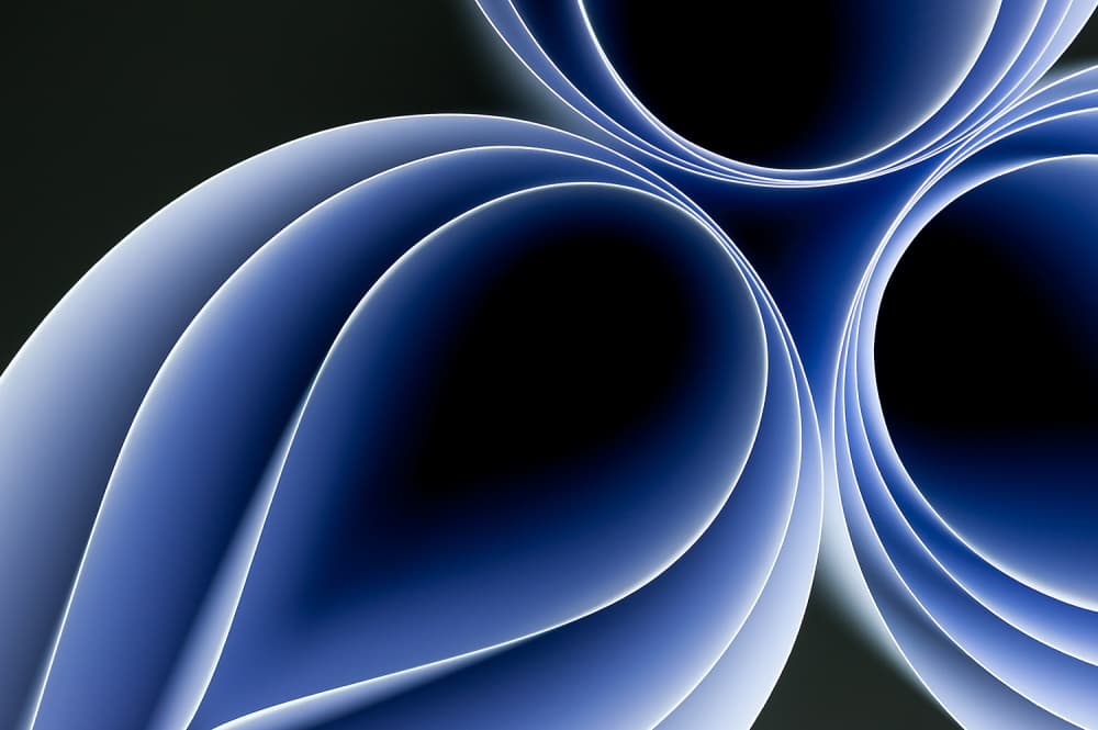 Flowing Indigo Curves by Raffaele Spettoli — canvas wall art