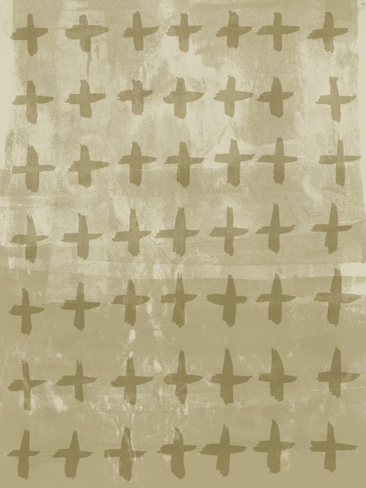 Distressed Crosses Pattern by Dina Dankers — canvas wall art