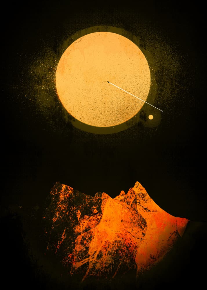 Distant Cosmic Peaks by Stephen Wade — canvas wall art