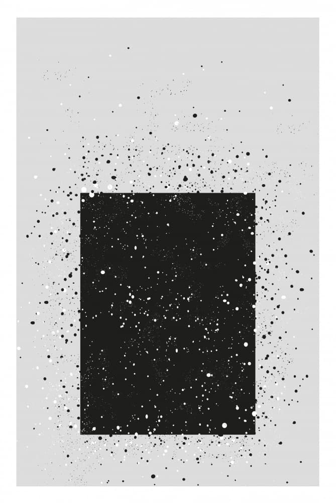 Cosmic Black Rectangle by Sarah Bühler — canvas wall art