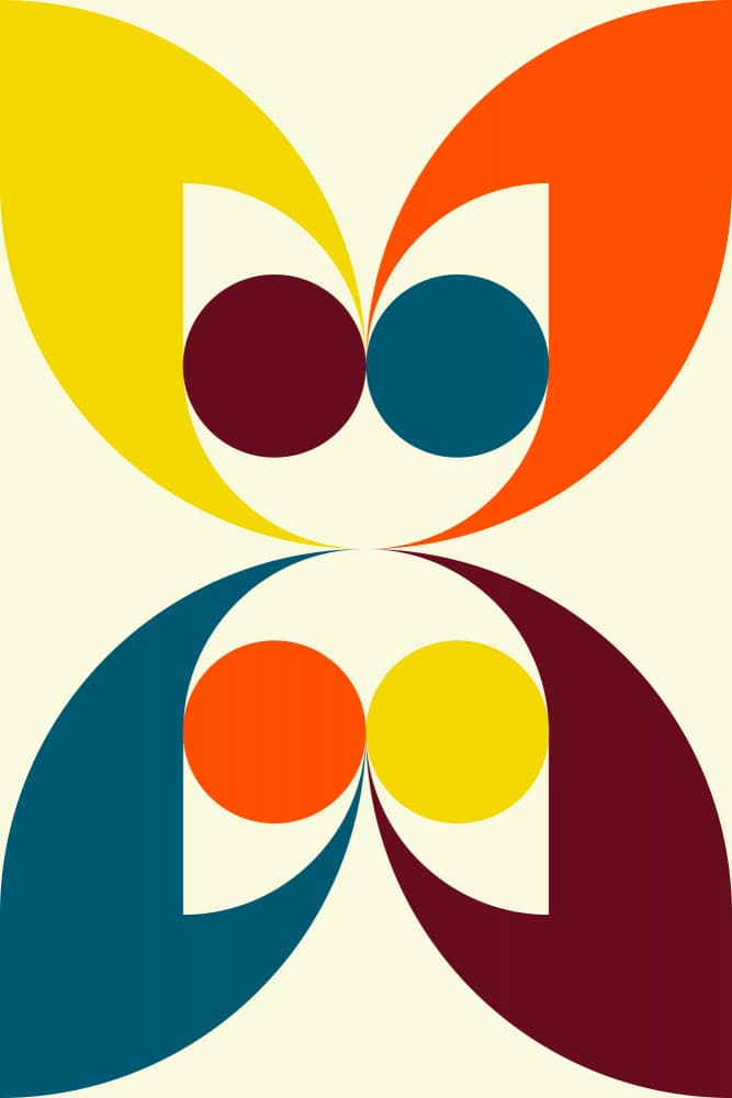Colorful Geometric Symmetry by Petr Strnad — canvas wall art