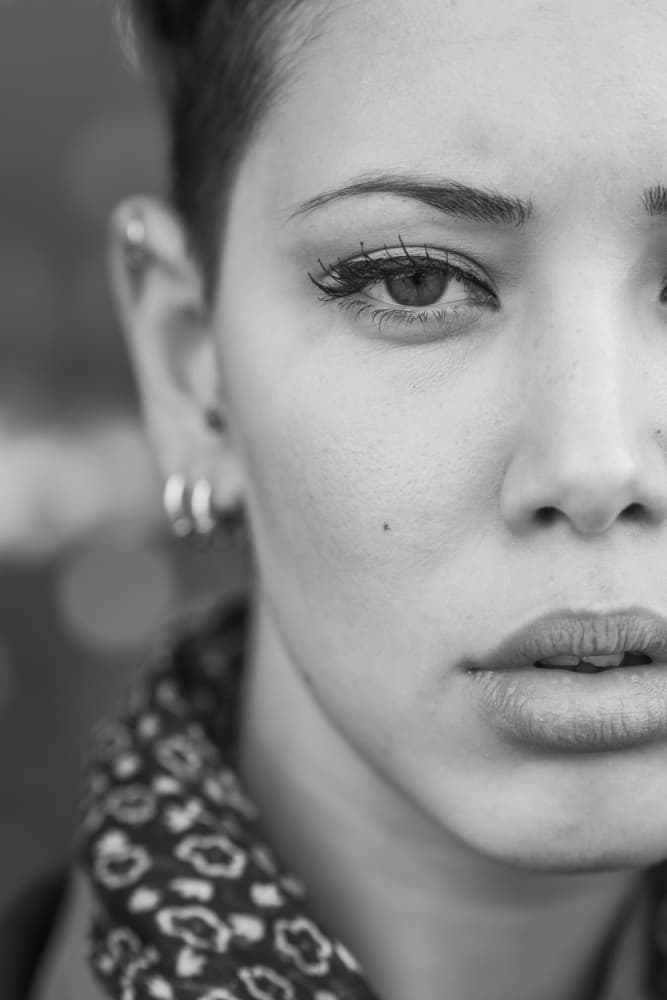 Intense Female Gaze by engin akyurt — canvas wall art
