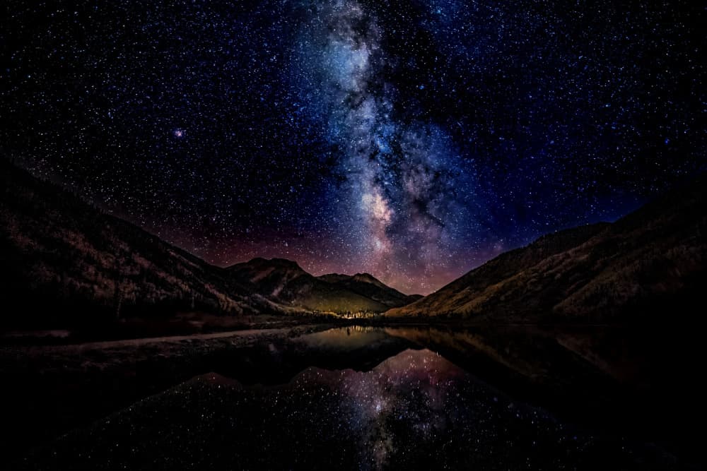 Milky Way Lake Reflection by Jie Jin — canvas wall art