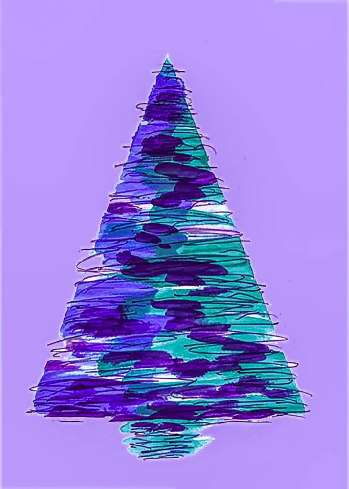 Abstract Christmas Tree by Lori Ann Folz — canvas wall art