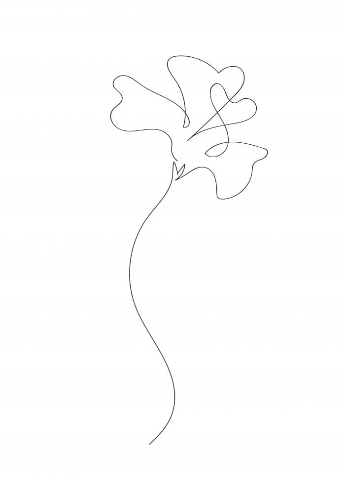 Delicate Sweet Pea Line by Old Artists Studio II — canvas wall art