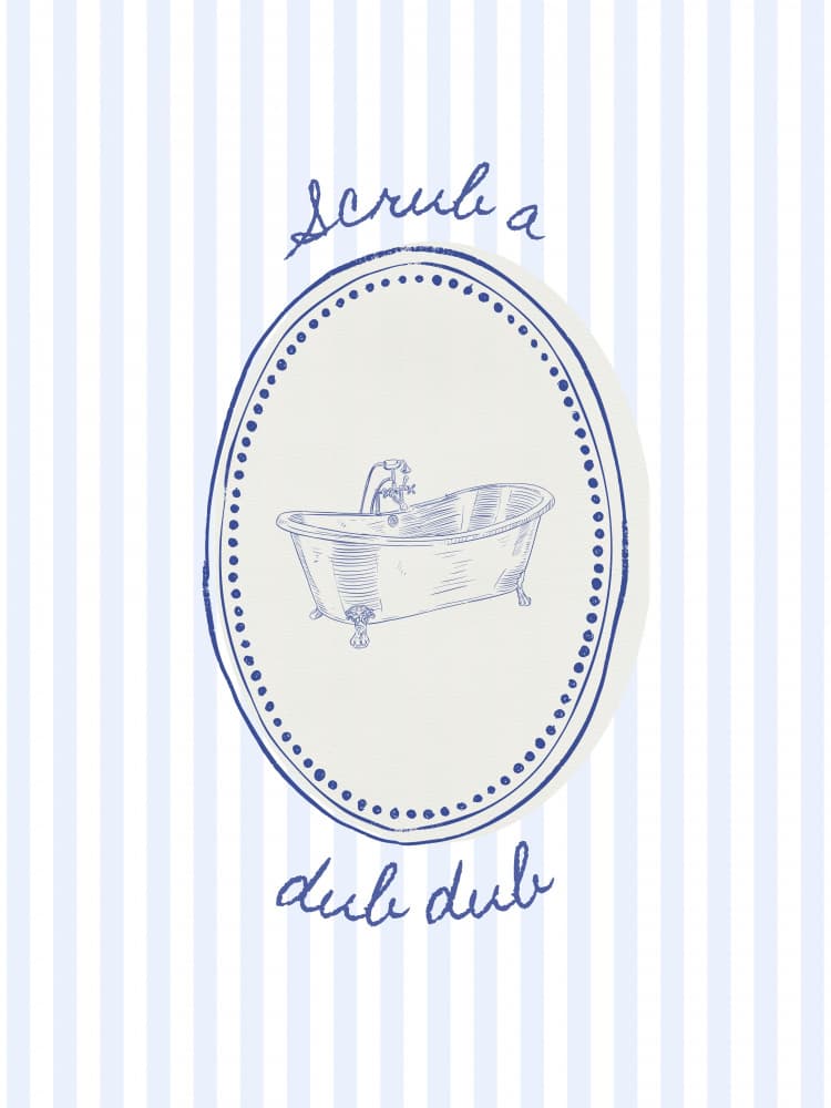 Scrub a Dub Tub by Jolly and Dash — canvas wall art