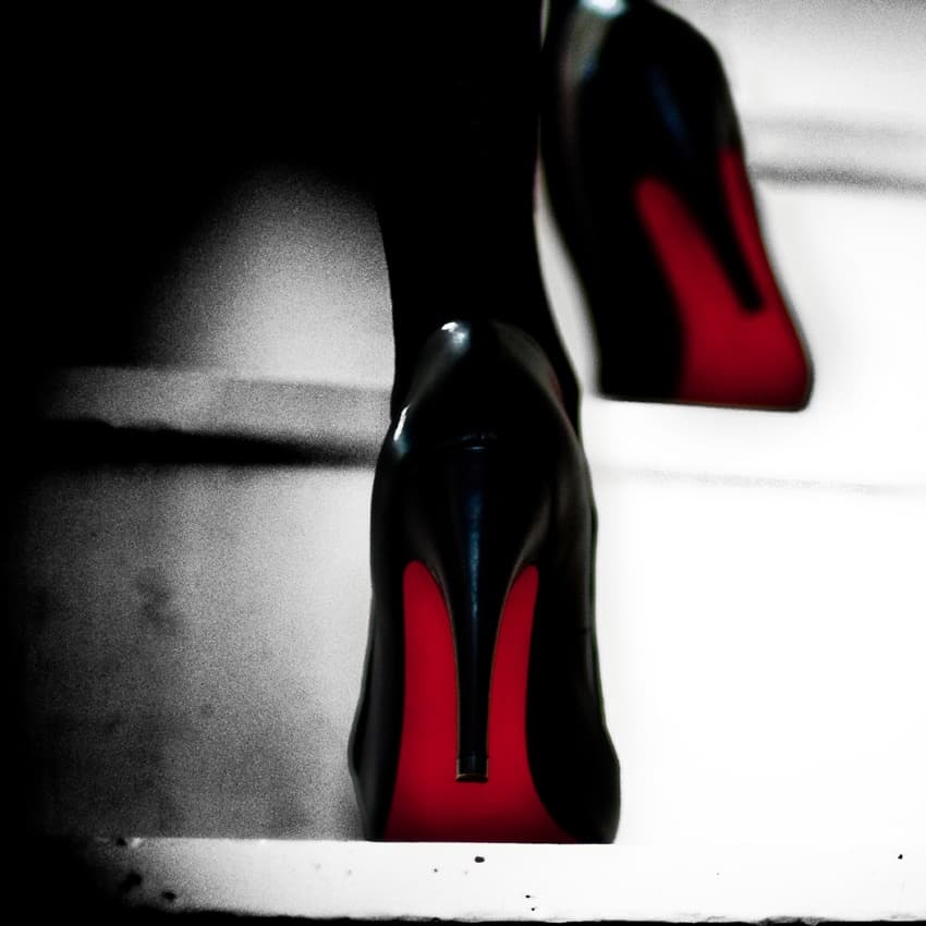 Red Soles Steps by Betina La Plante — canvas wall art