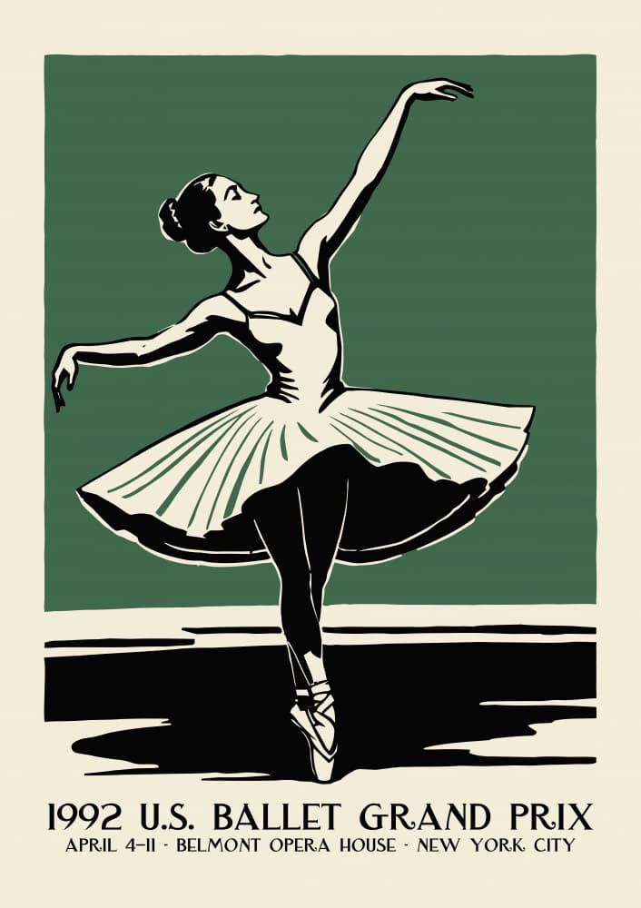 Graceful Ballet Pose by Patryk Krygowski — canvas wall art
