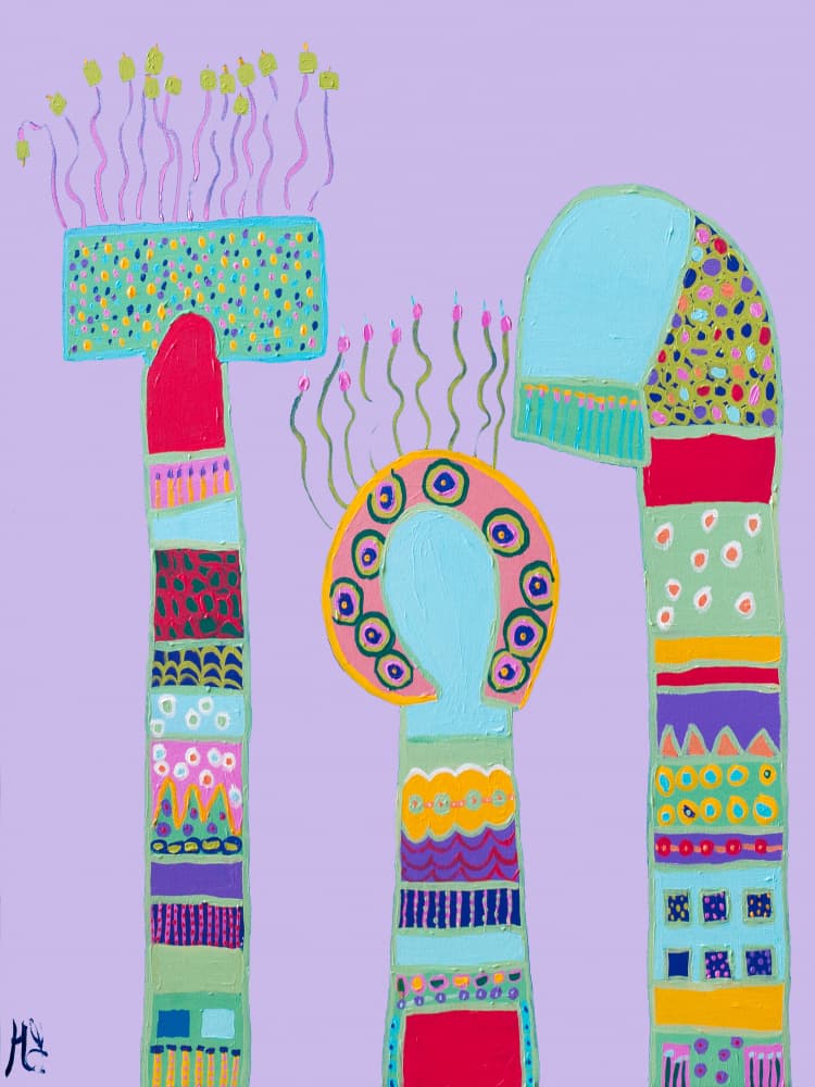 Whimsical Patterned Figures by Helen Joynson — canvas wall art
