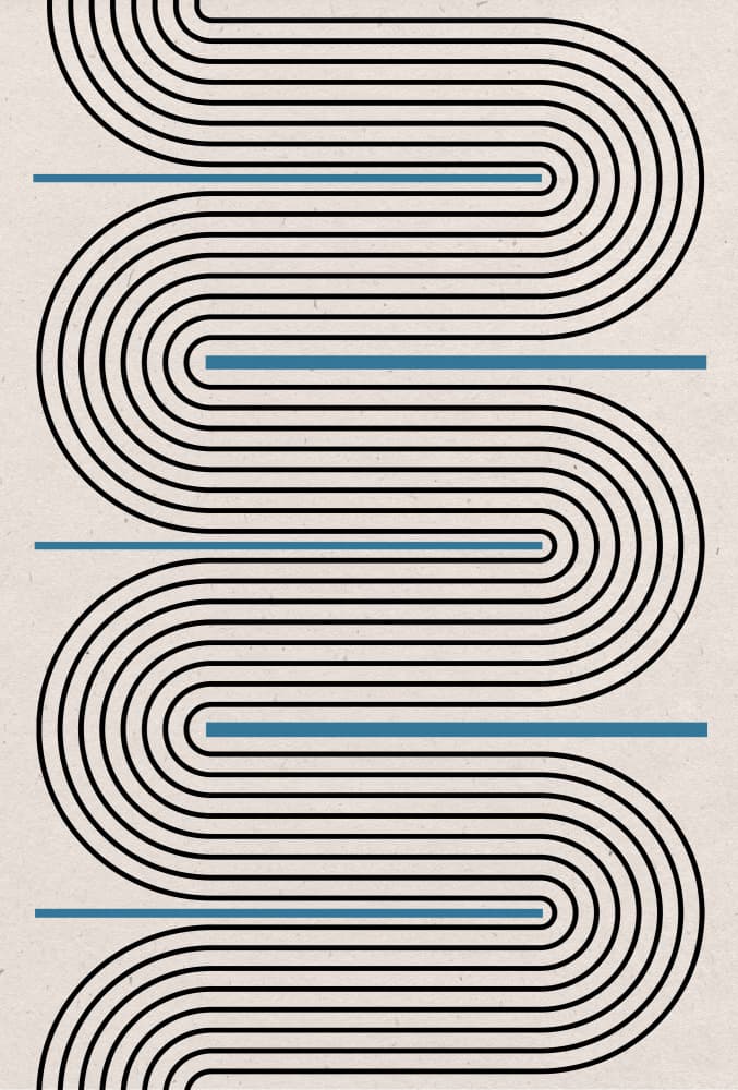 Curved Lines Harmony by THE MIUUS STUDIO — canvas wall art