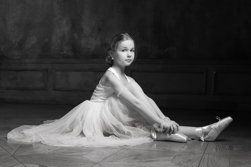 Graceful Ballerina Pose by Victoria  Glinka — canvas wall art
