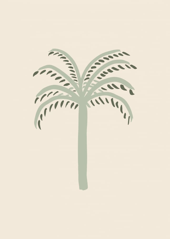 Simple Green Palm by Old Artists Studio — canvas wall art