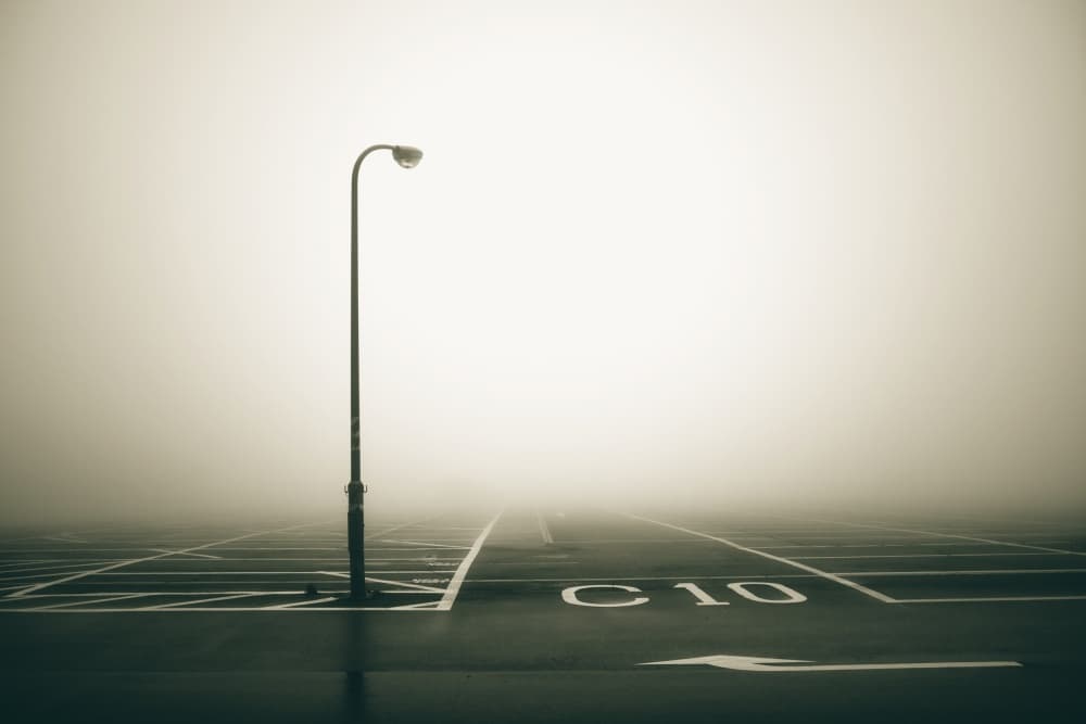 Misty Parking Lot Light by Koji Sugimoto — canvas wall art