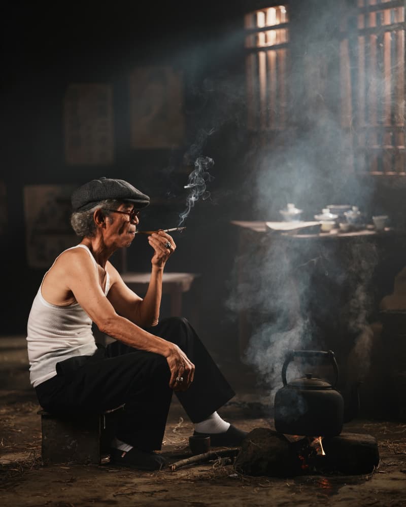 Quiet Pipe Smoker by Asep Awaludin — canvas wall art