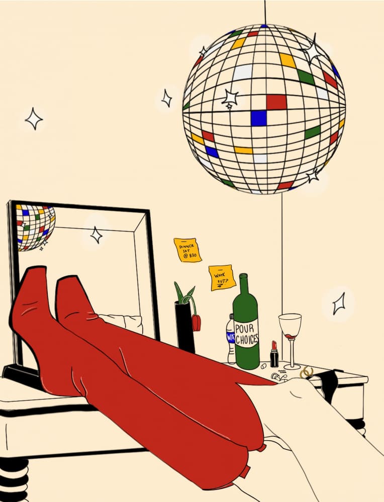 Chic Disco Night by Juliana Kokolari — canvas wall art