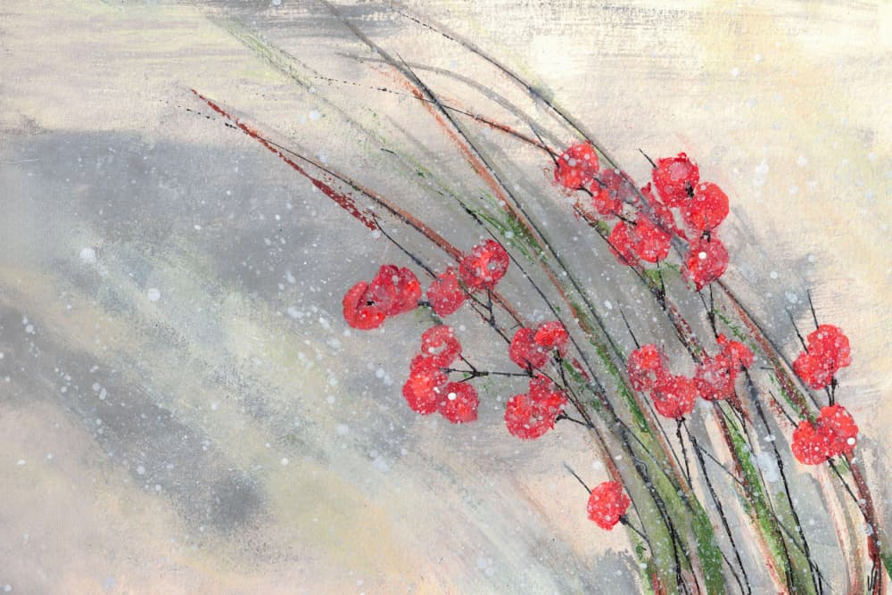 Snowy Winter Berries by Lori Ann Folz — canvas wall art