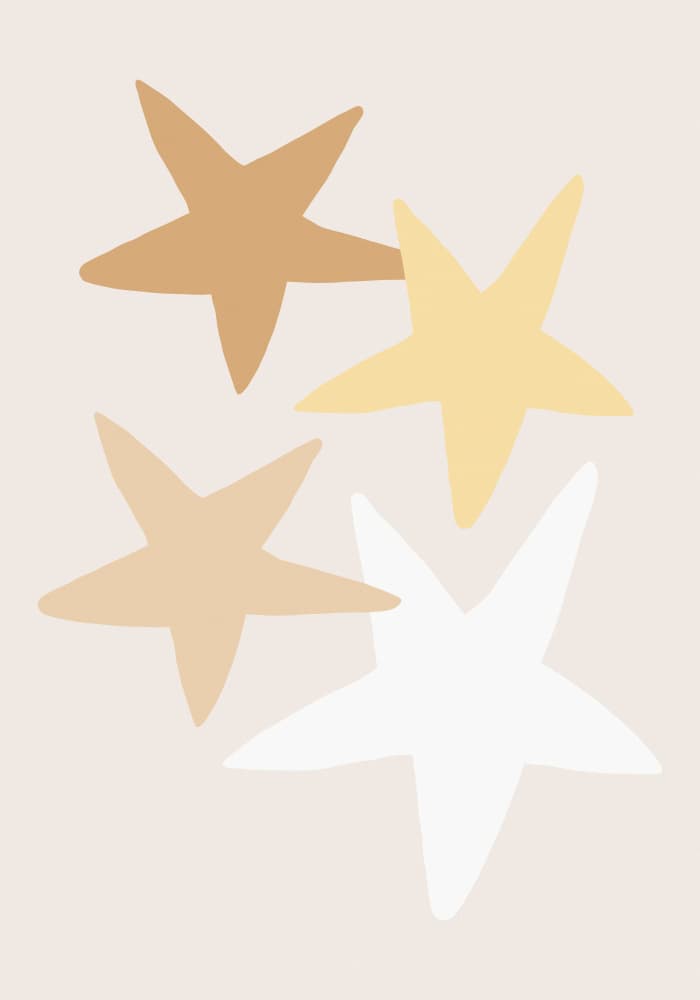 Dreamy Neutral Stars by Old Artists Studio — canvas wall art