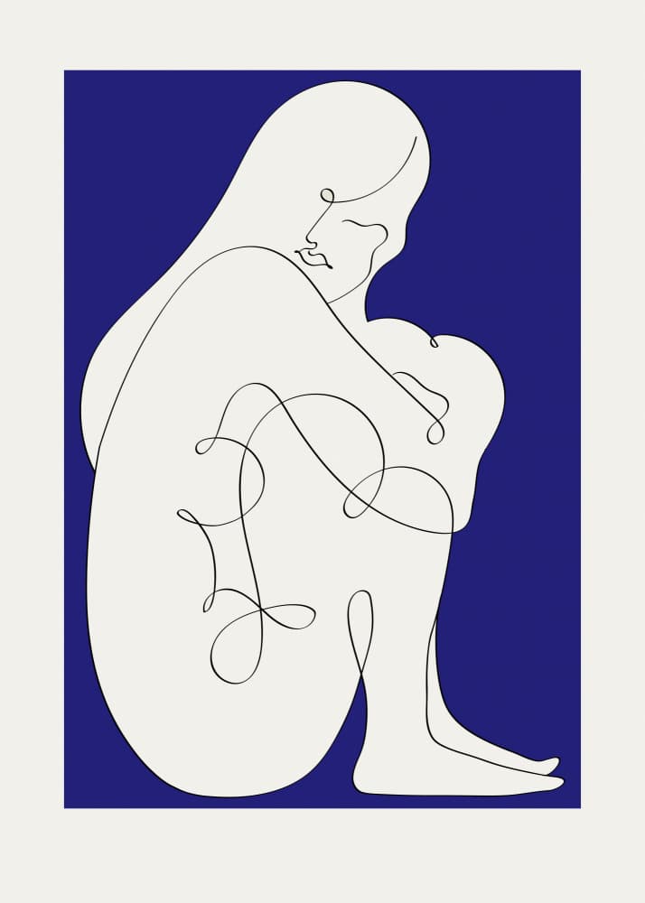 Pensive Blue Silhouette by Old Artists Studio II — canvas wall art