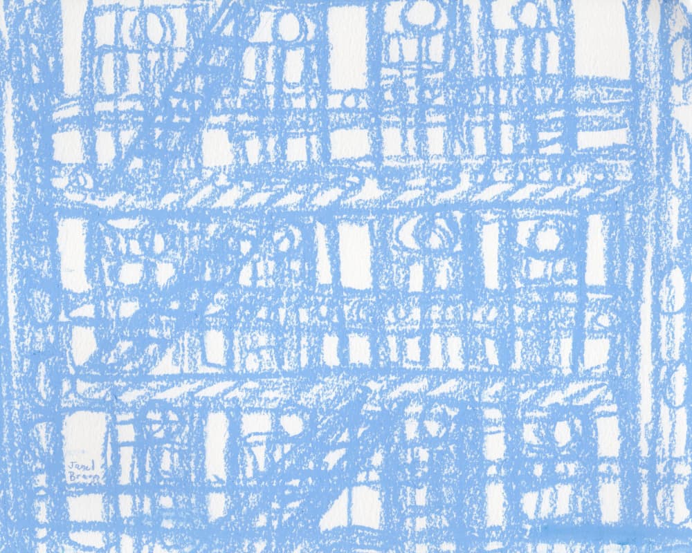 Blue Abstract Grid by Janel Bragg — canvas wall art