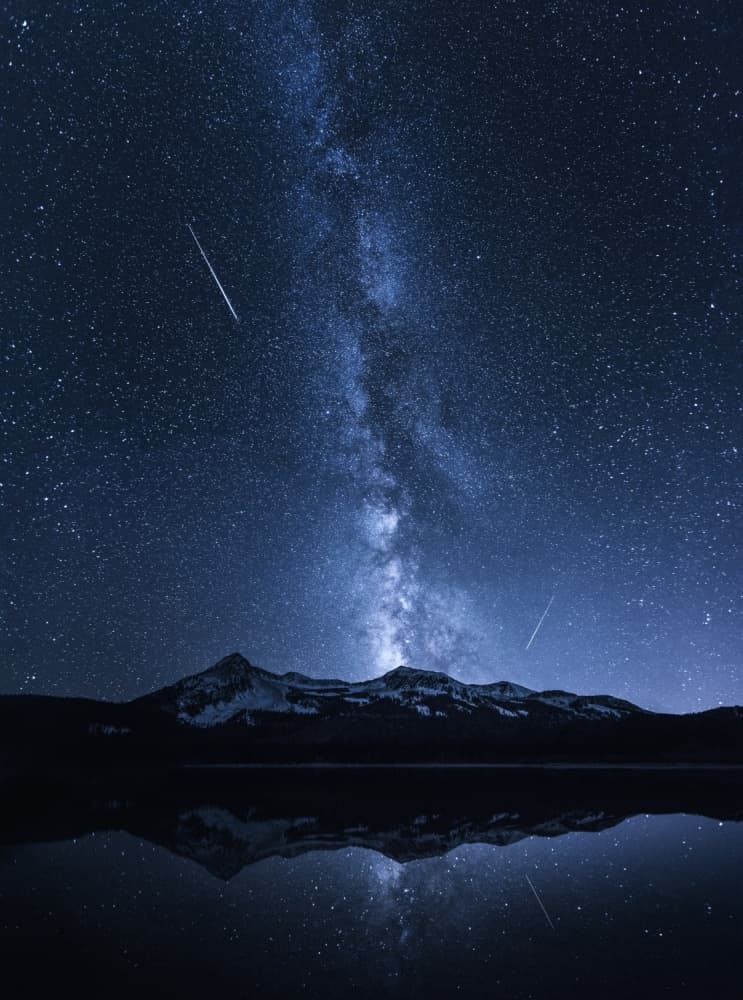 Milky Way Lake Reflection by Toby Harriman — canvas wall art