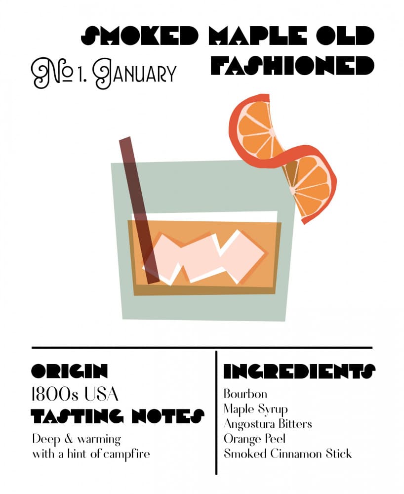 Smoked Maple Old Fashioned by Charlotte Trudgett — canvas wall art
