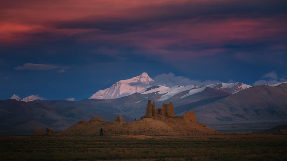 Ancient Peaks Sunset Glow by Selions（陈磊） — canvas wall art