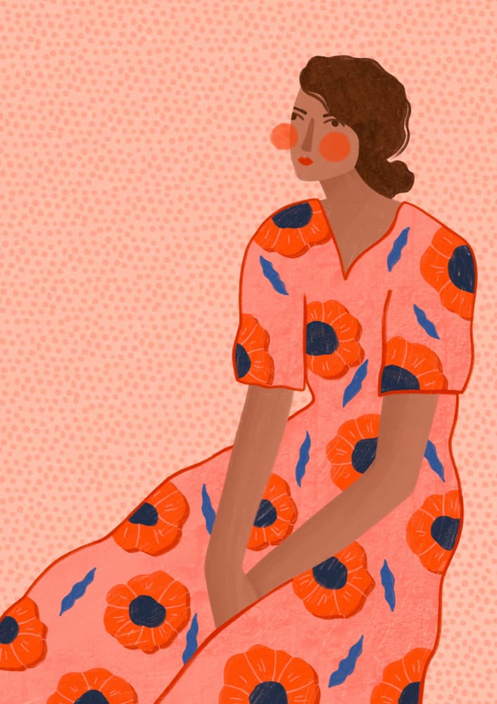 Stylish Poppy Portrait by Bea Müller — canvas wall art