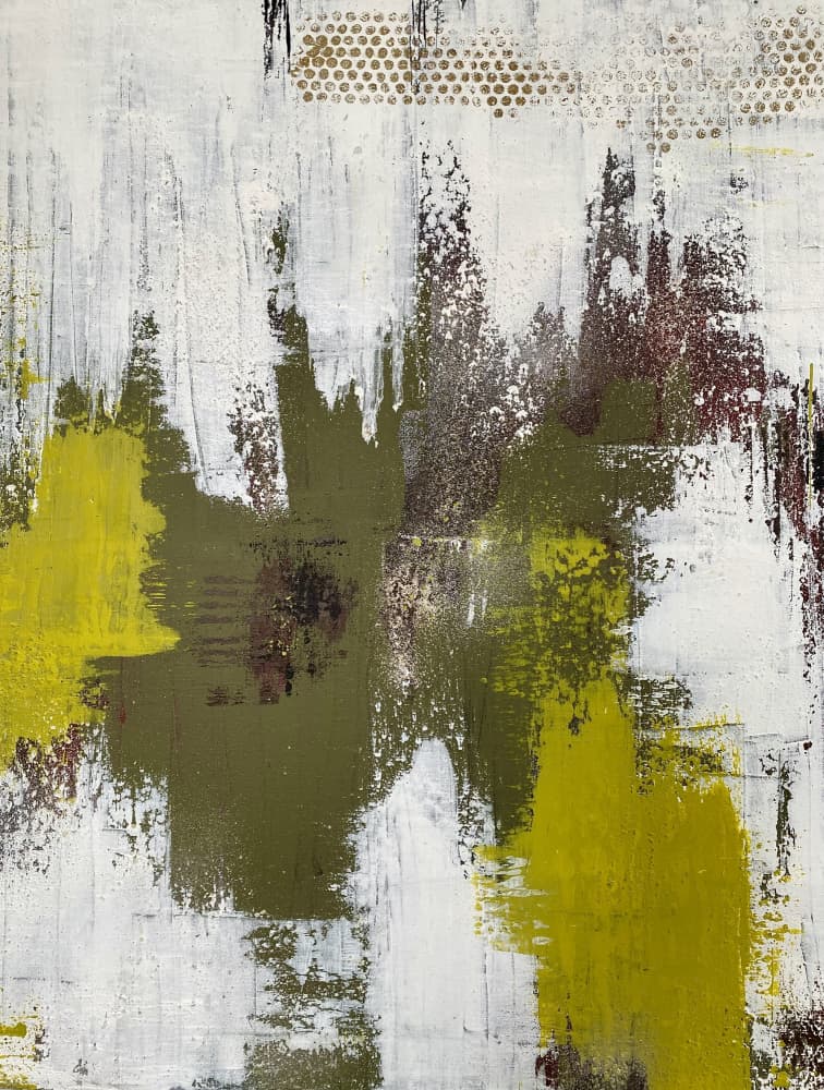 Modern Green Abstract Texture by Berit Pihl — canvas wall art