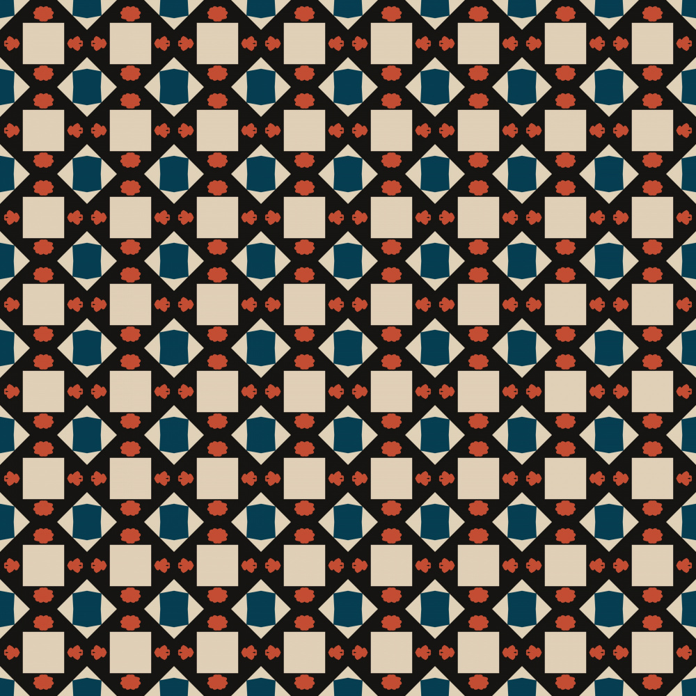 Retro Geometric Pattern by Little Dean — canvas wall art