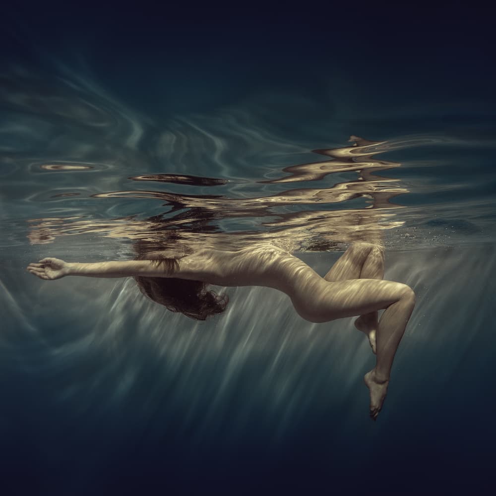 Underwater Serene Nude by Dmitry Frizel — canvas wall art