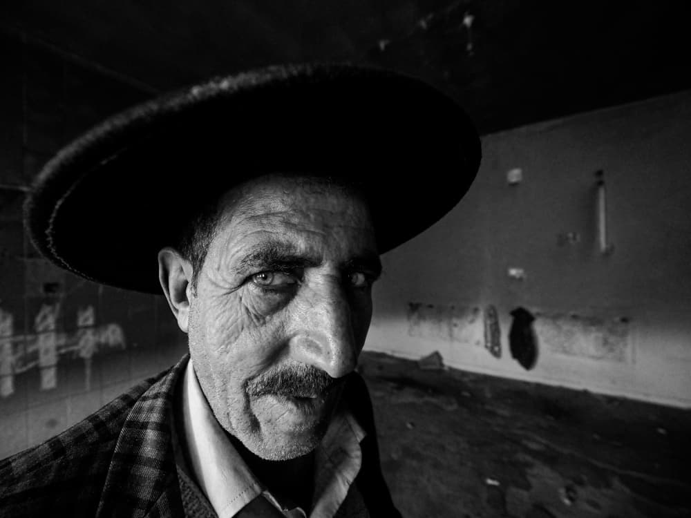 Elder Man's Deep Gaze by Bünyamin çadırcı — canvas wall art
