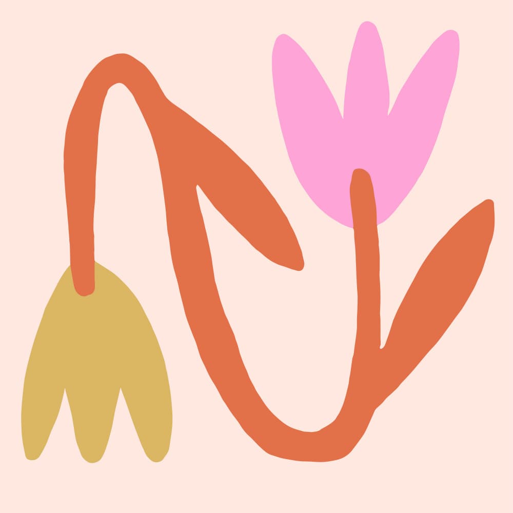 Gentle Abstract Flowers by Studio Memb — canvas wall art