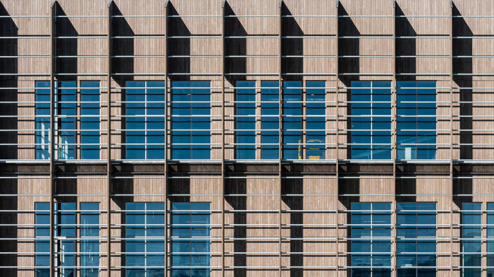 Modern Facade Geometry by Markus Auerbach — canvas wall art