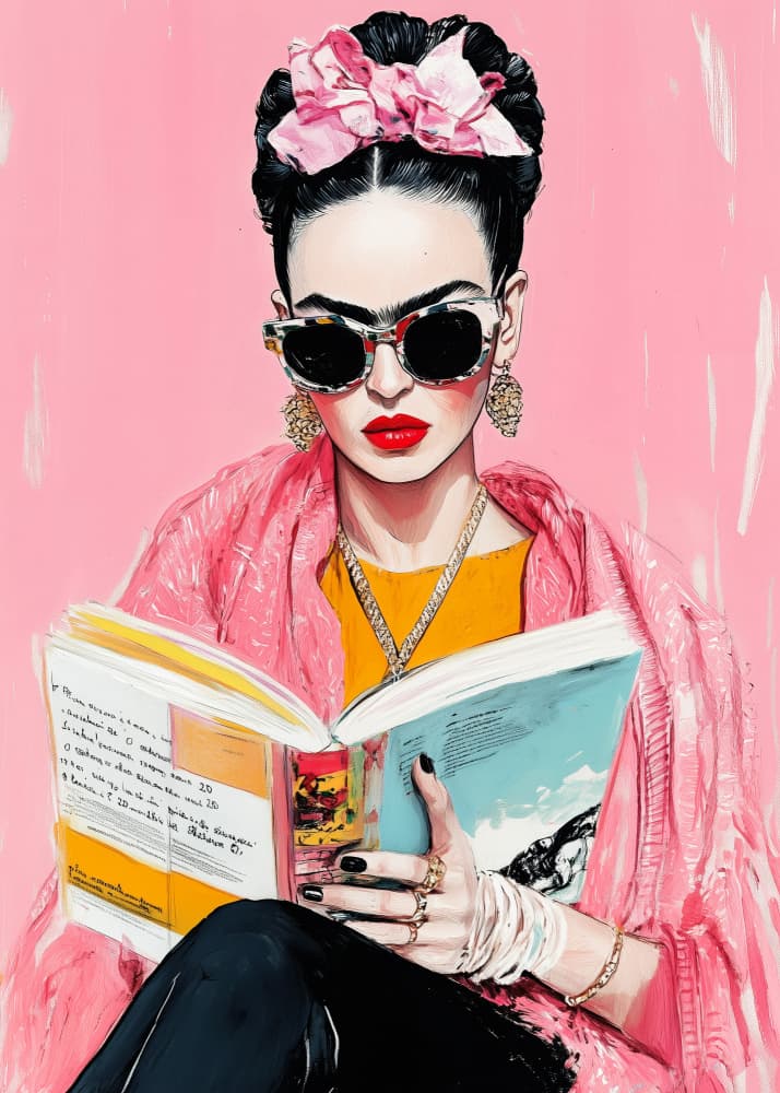 Fashionable Book Lover by Justyna Jaszke — canvas wall art
