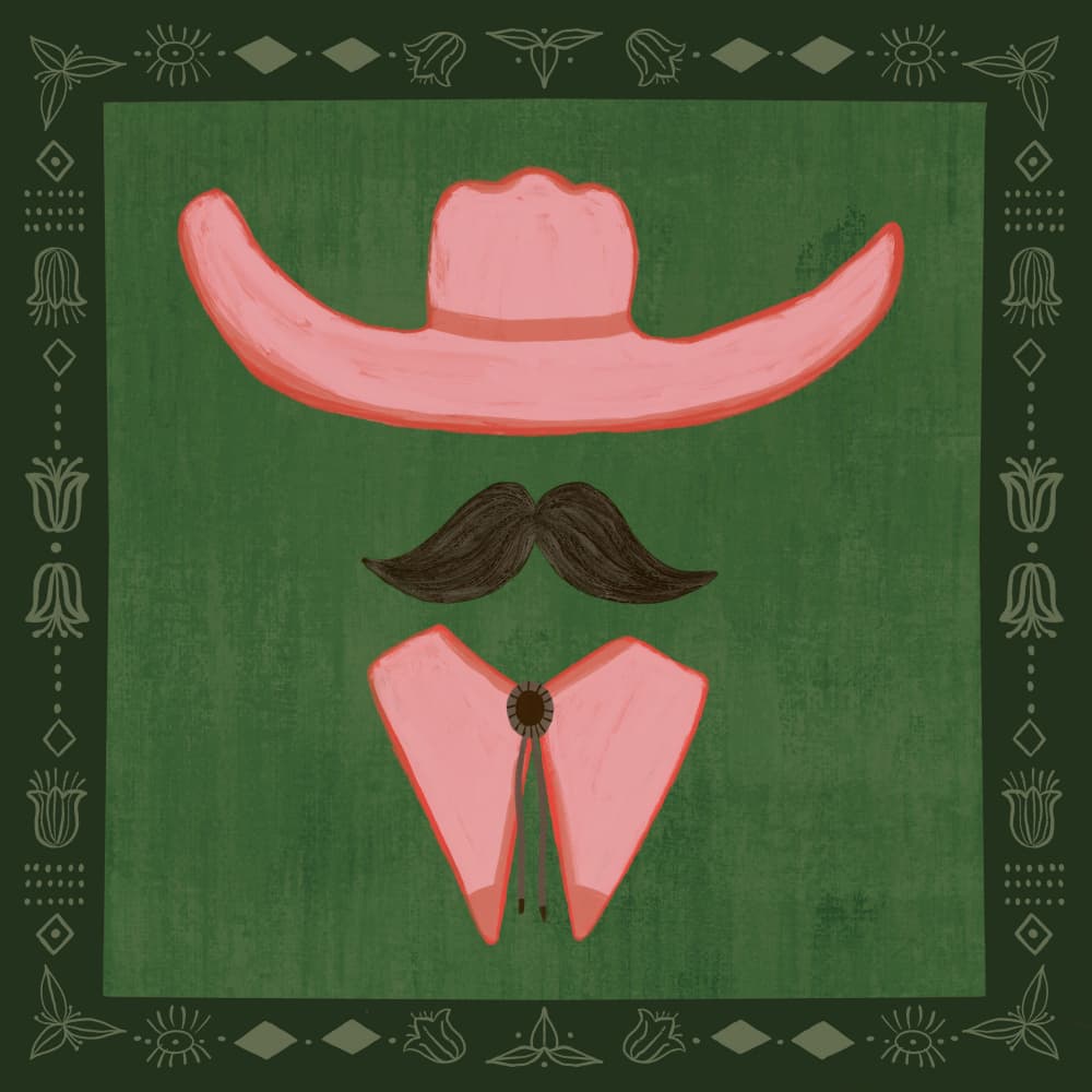 Pink Cowboy Icon by Aliya Putrus — canvas wall art