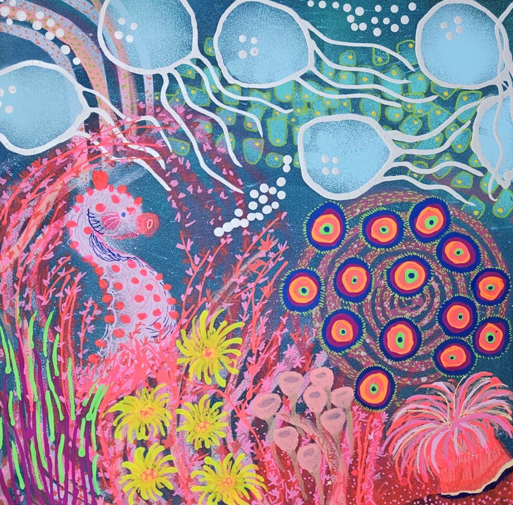 Whimsical Marine World by Olea Huuska — canvas wall art