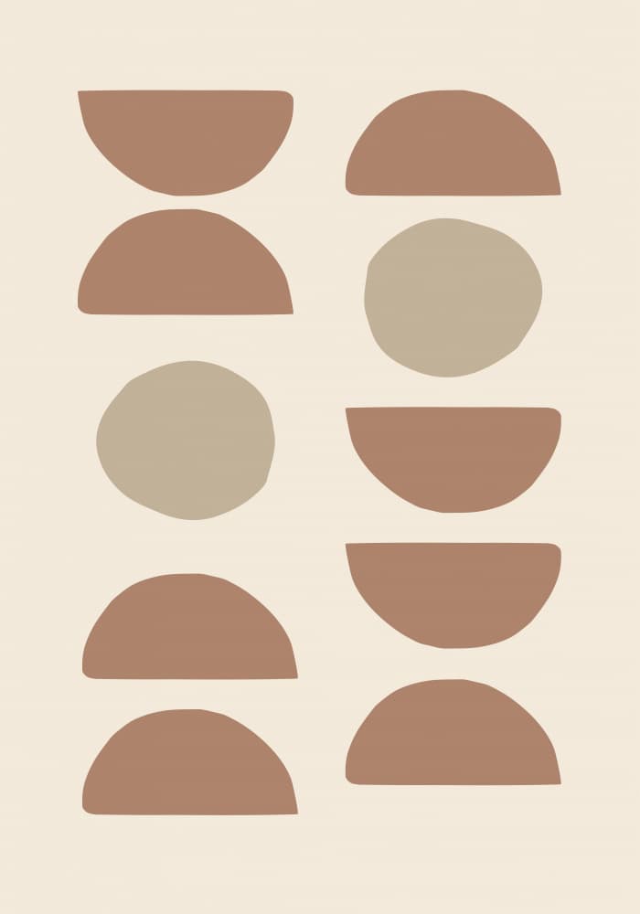 Earthy Abstract Shapes by Old Artists Studio — canvas wall art