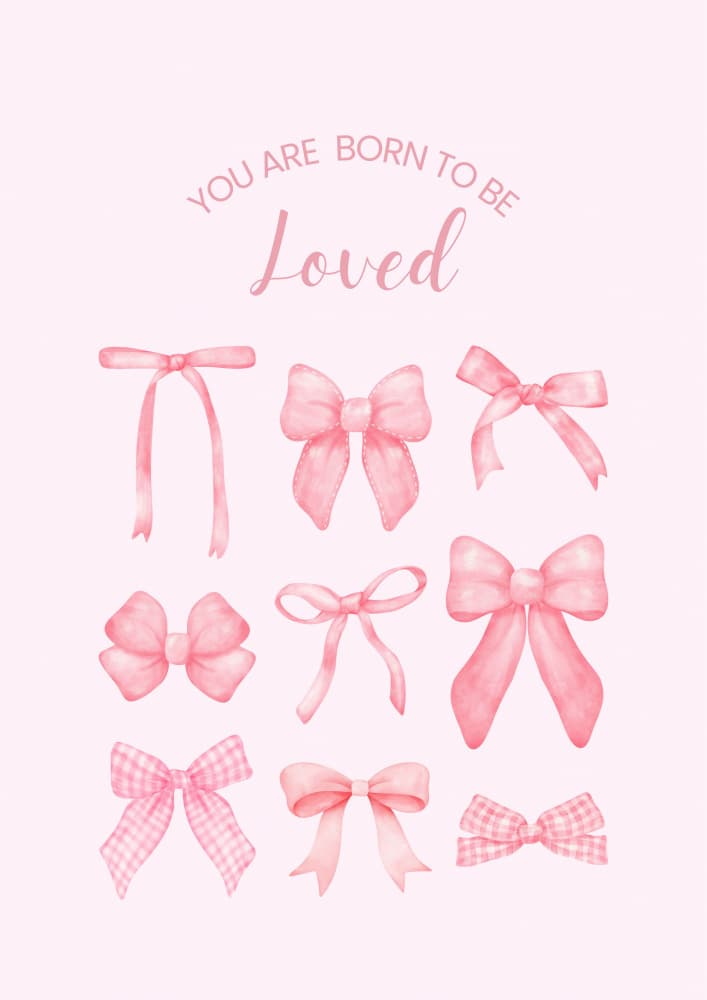 Pink Bows Loved by Saskia Michele — canvas wall art