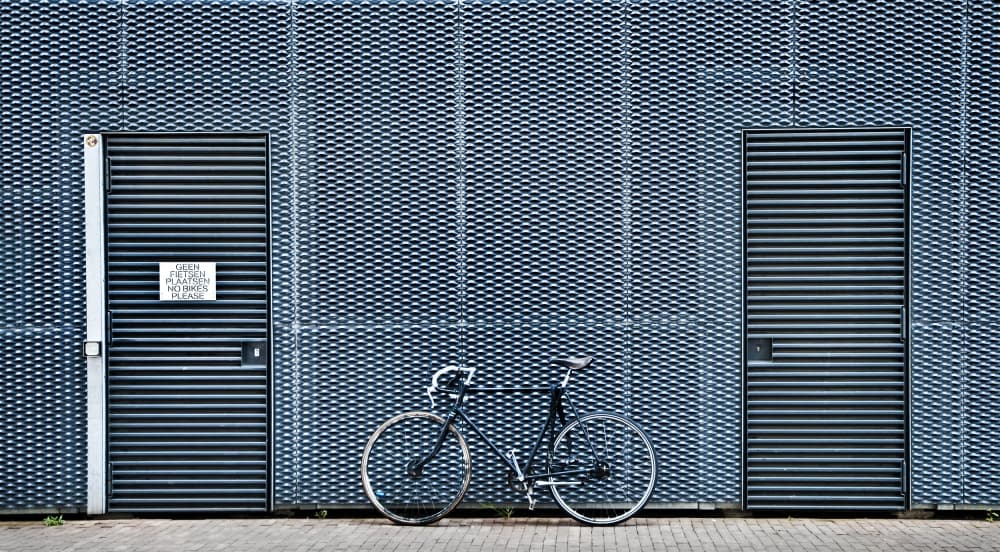 Urban Bicycle Grid Wall by Linda Wride — canvas wall art