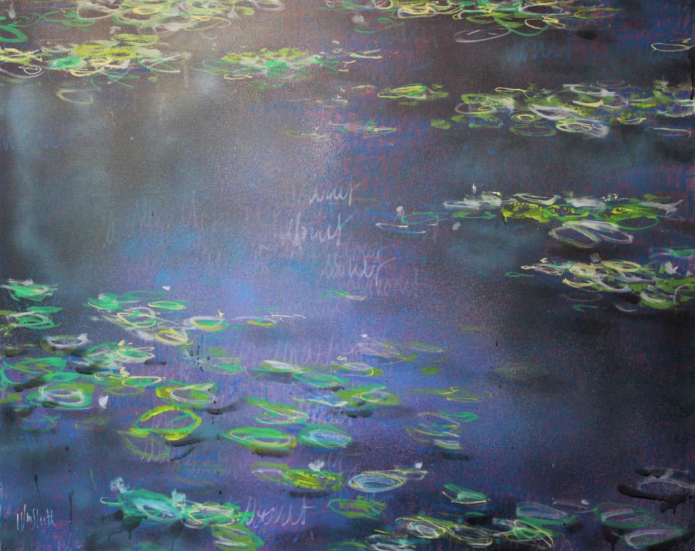 Floating Water Lilies by Wayne Sleeth — canvas wall art