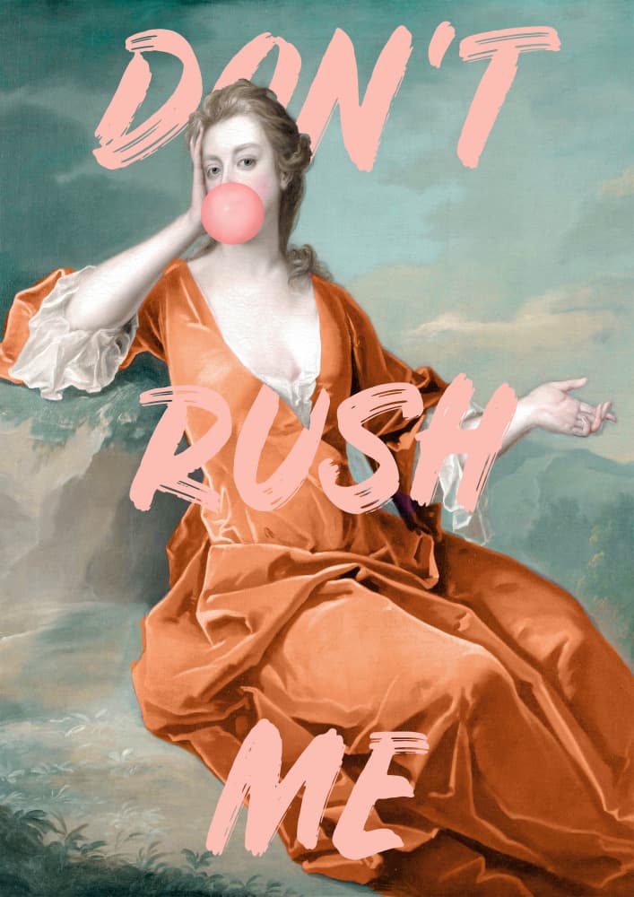 Sassy Portrait Bubblegum by Talitha McQueen — canvas wall art
