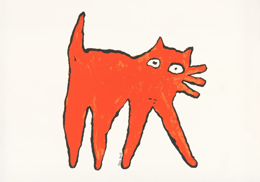 Orange Cat by EDEN KALIF — canvas wall art