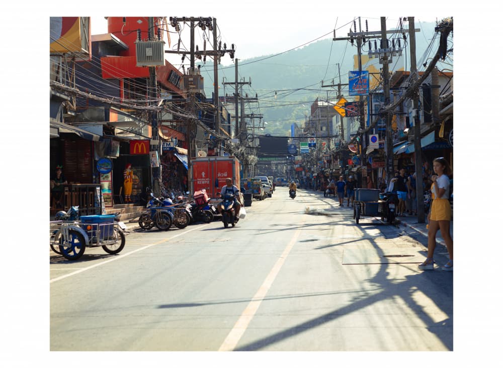 Bustling City Street by Thabiet Kamaldien — canvas wall art