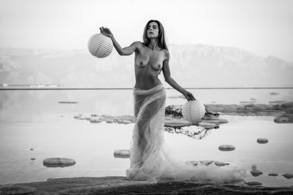 Ethereal Woman Dead Sea by Shuki Laufer — canvas wall art