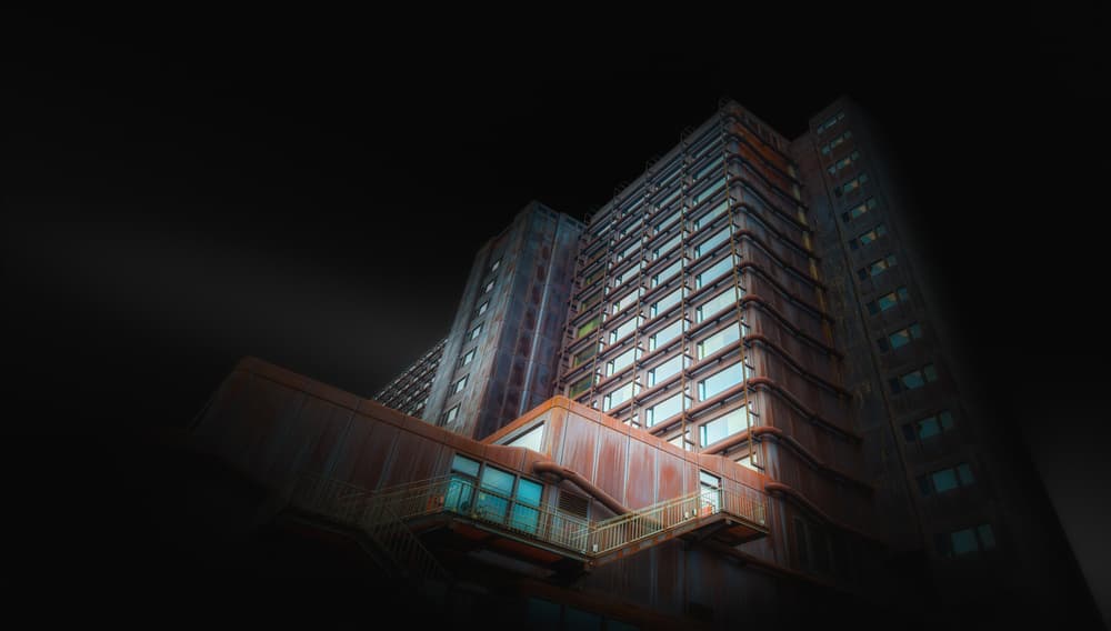 Rusty Urban Tower by Jörg  Vollrath — canvas wall art