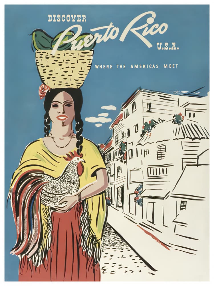 Old San Juan Street Life by Chad Hyde — canvas wall art