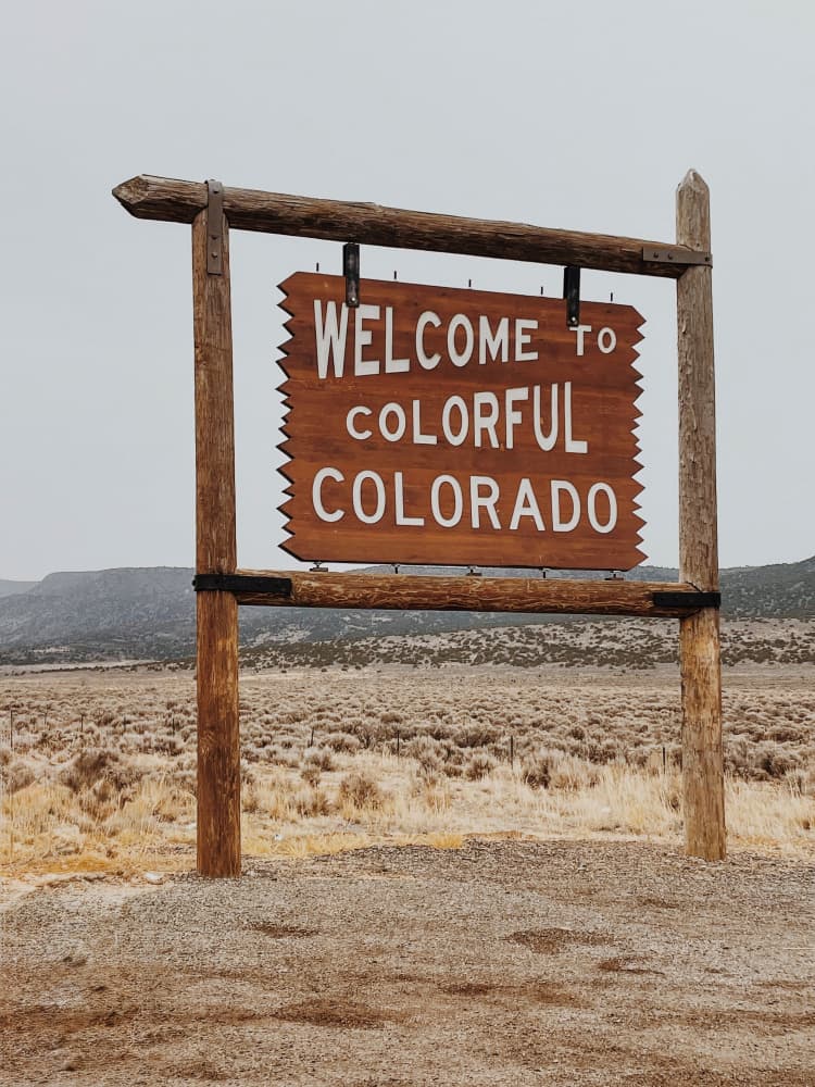 Colorful Colorado Welcome by Del Mundo Imagery — canvas wall art